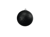 Vánoční ozdoby 10cm, 4ks černé s glitry