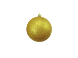 Vánoční ozdoby 10cm, 4ks zlaté s glitry