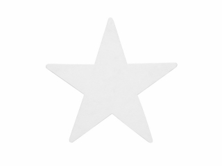 Silueta hvězdy k zavěšení, bílá, 58cm