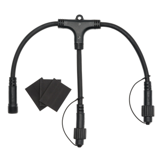T rozbočovací kabel pro LED vánoční osvětlení PROFI 2-pin, černá