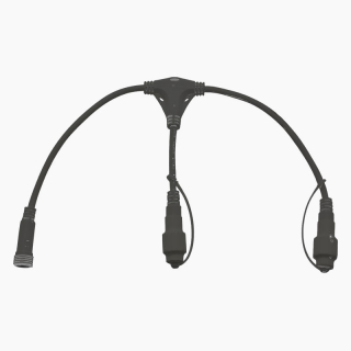 T rozbočovací kabel pro LED vánoční osvětlení PROFI 2-pin, černá